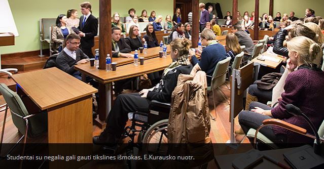 studentai su negalia
