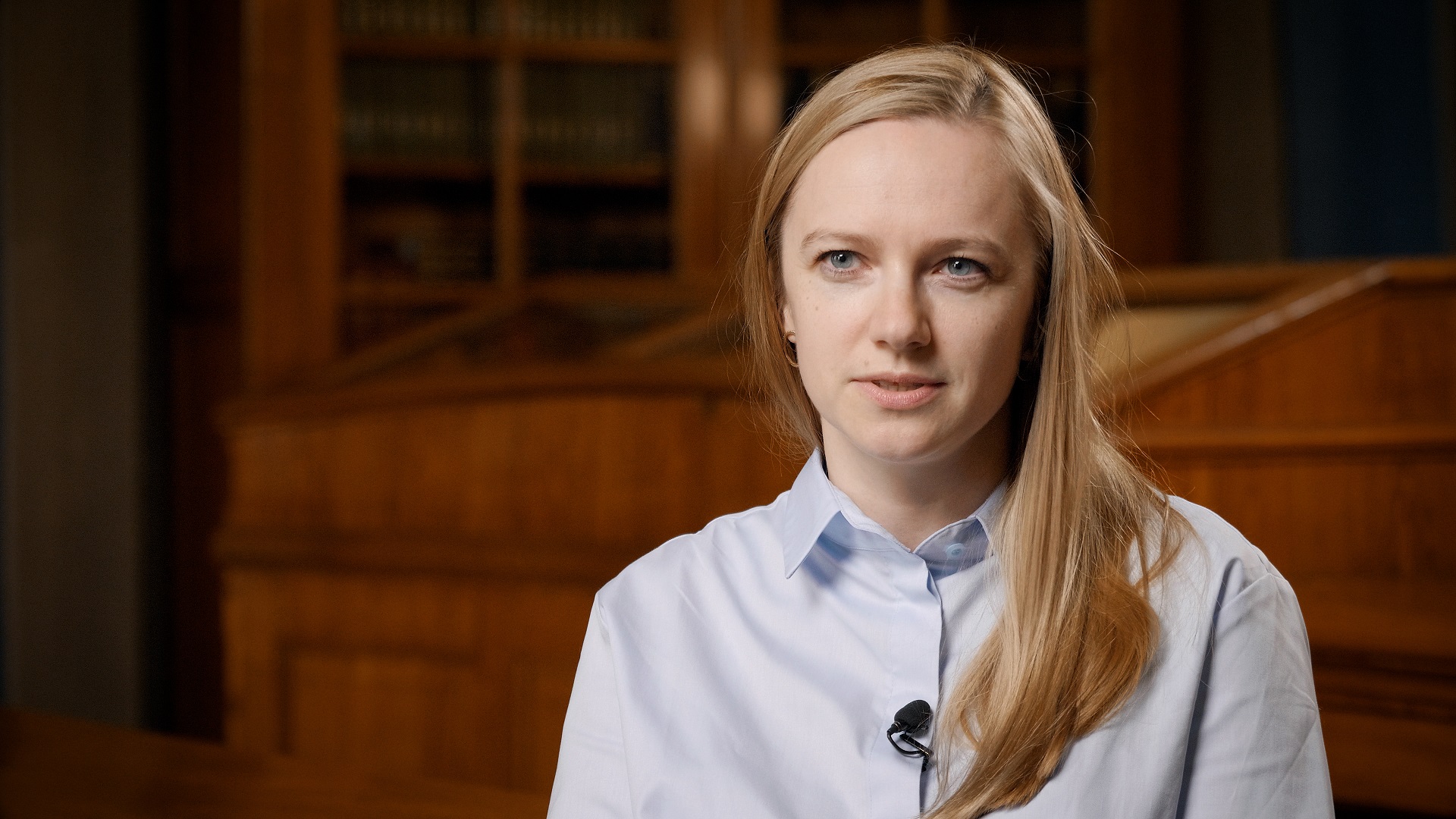 Dr. Justina Garbauskaitė Jakimovska. Stop kadras iš VU FsF youtube