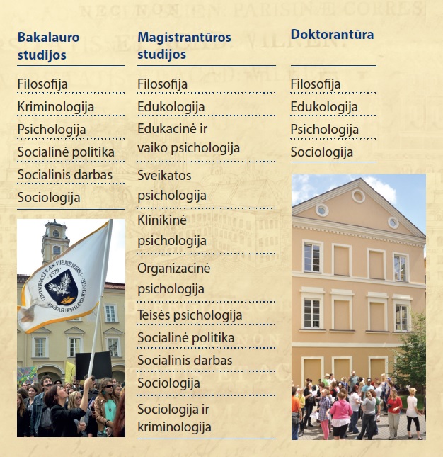 VU FsF Studiju programos pagal pakopas