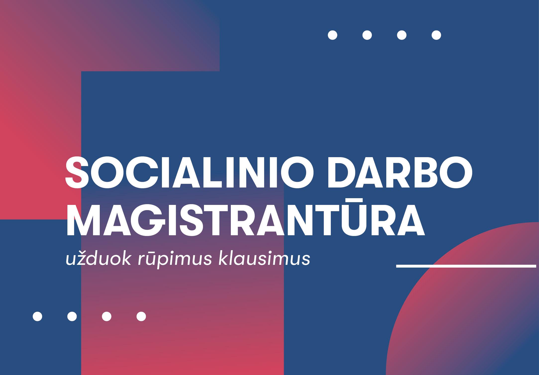MA Socialinis darbas FSF