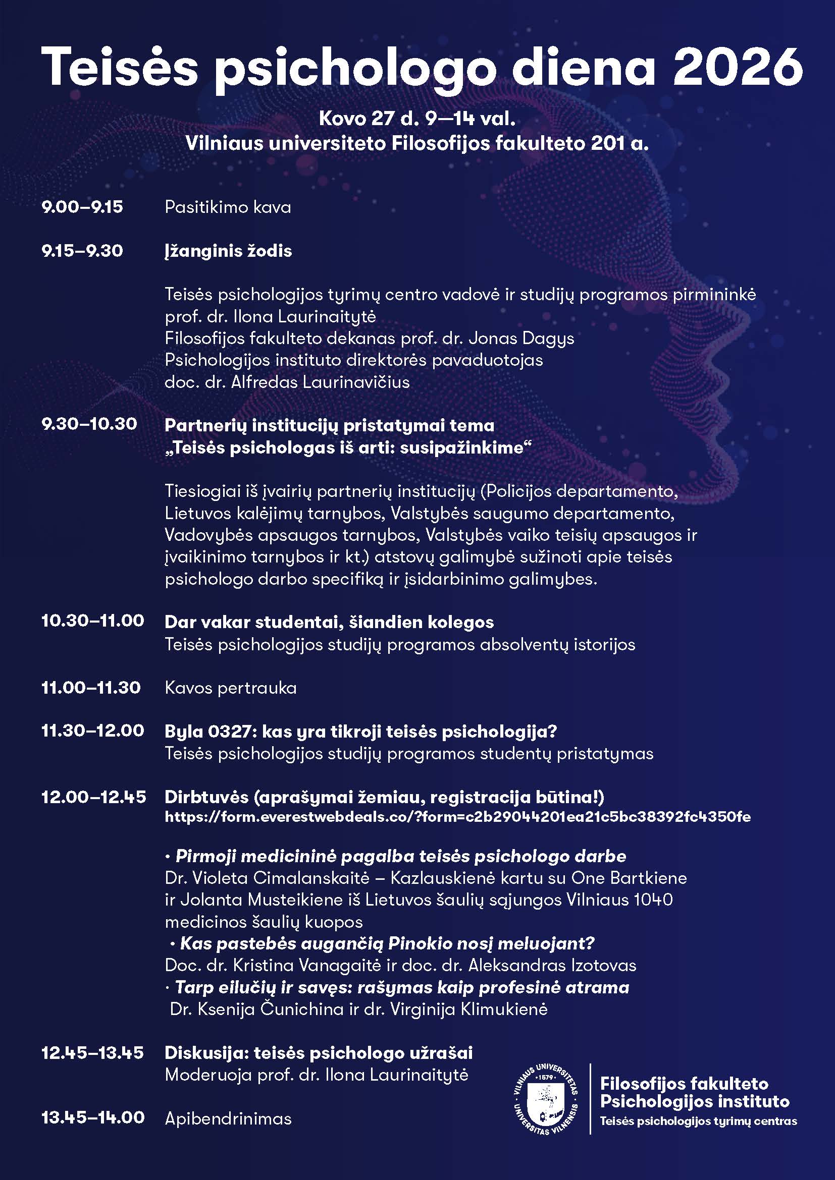 Teisės psichologo diena 2026 programa Page 1