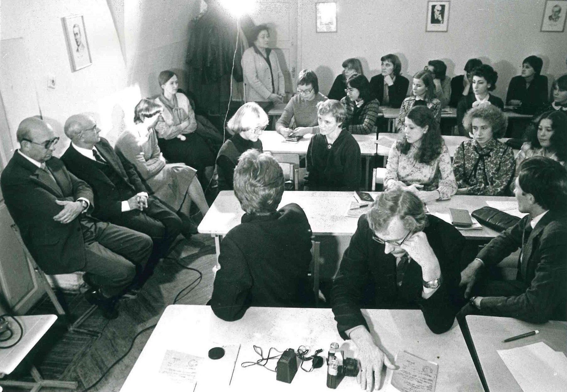 VU Psichologijos katedra iš kairės Juvencijus Lapė Alfonsas Gučas Eglė Rimkutė Danutė Gailienė. E. Rimkutės asm. archyvo nuotrauka