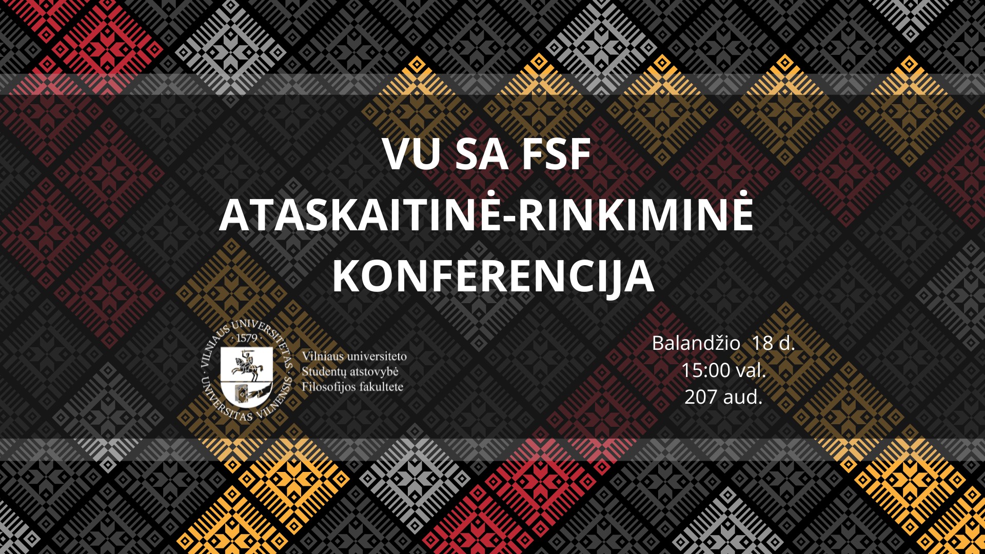 VU SA FsF rinkimai