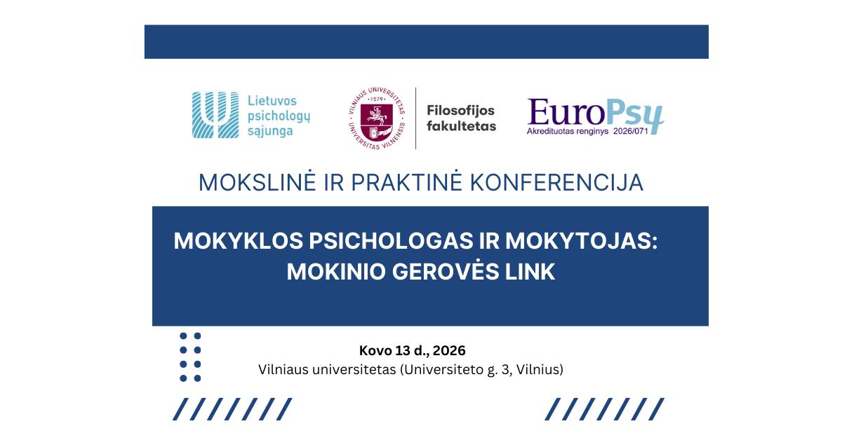 psichologų konferencija kovo 13 d